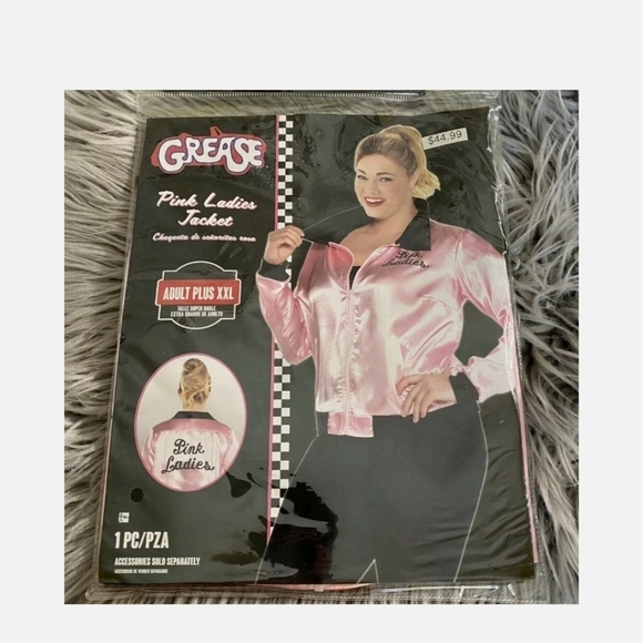 NWT Grease Pink Ladies Jacket Women Adult Costume Halloween Plus XXL 2X New - Picture 1 of 5